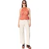 Maje Leville Pleated Peplum Top In Terracota