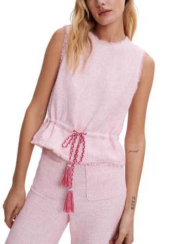 Maje Woman Top Pink Size 3 Polyester, Cotton, Acrylic, Polyamide, Viscose
