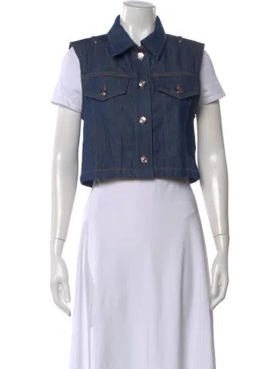 Pre-owned Maje Sleeveless Top In Blue