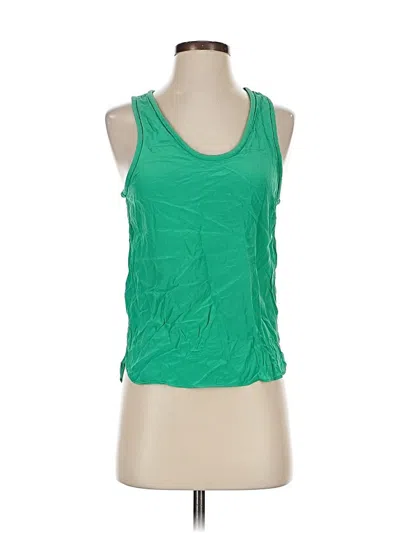 Pre-owned Maje Sleeveless Top Green Scoop Neck Tops