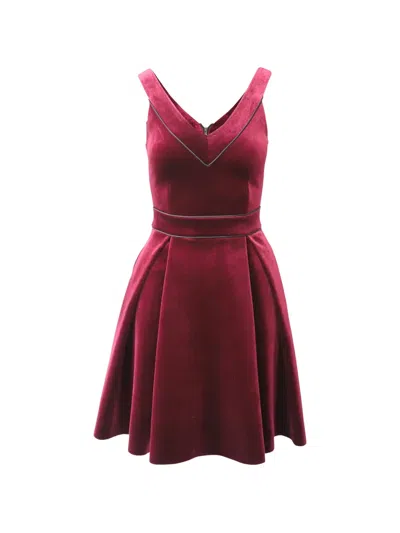 Pre-owned Maje Sleeveless V-neck Dress In Red