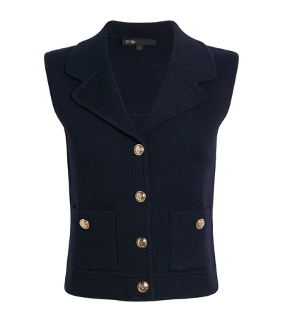 Maje Sleeveless Waistcoat In Blue