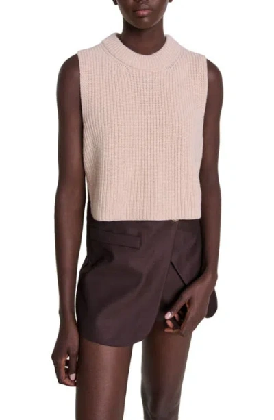 MAJE MAJE SLEEVELESS WOOL SWEATER