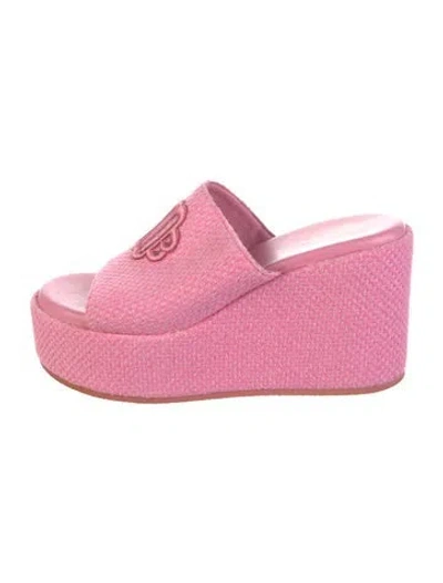 Pre-owned Maje Slides In Pink
