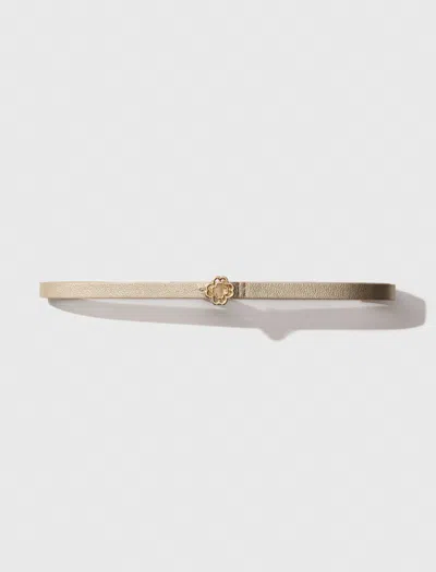 Maje Slim Belt With Clover Buckle In Gold