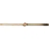 Maje Slim Belt With Clover Buckle In Light Gold