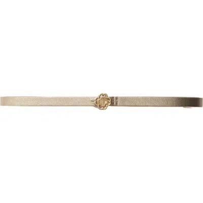 MAJE MAJE SLIM BELT WITH CLOVER BUCKLE