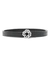 Maje Slim Clover Belt In Black