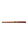 Maje Slim Clover Belt In Camel