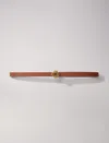 Maje Slim Clover Belt In Camel