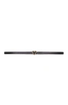 Maje Slim Heart Belt In Black