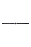 Maje Women's Mock Croc Embossed Leather Belt In Black