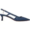 Maje Slingback Pump In Rhinestone Denim In Blue