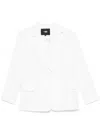 Maje Slub-textured Blazer In Neutrals