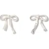 Maje Small Bow Earrings In Silver