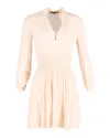Maje Smocked Mini Dress In Peach Viscose In Orange
