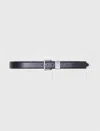 Maje Smooth Leather Belt In Black