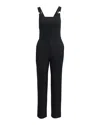 Maje Square Neck Jumpsuit In Navy Blue Polyester In Blue