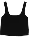 Maje Womens Noir / Gris Maclyne Sleeveless Stretch-knit Top In Schwarz