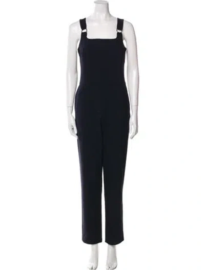 Pre-owned Maje Square Neckline Jumpsuit In Blue
