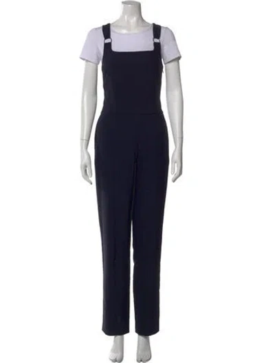 Pre-owned Maje Square Neckline Jumpsuit In Blue