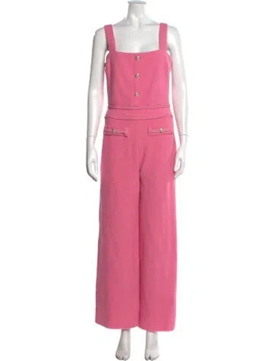 Pre-owned Maje Square Neckline Jumpsuit In Pink