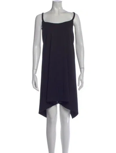 Pre-owned Maje Square Neckline Mini Dress In Blue