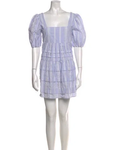 Pre-owned Maje Square Neckline Mini Dress In Multi