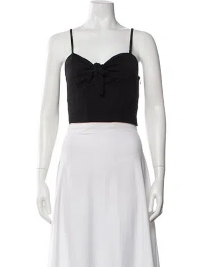 Pre-owned Maje Square Neckline Sleeveless Crop Top In White