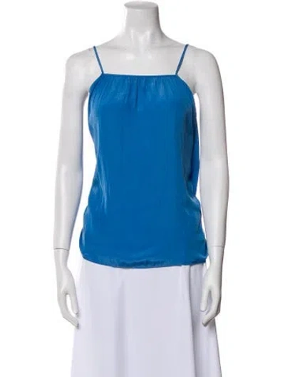 Pre-owned Maje Square Neckline Sleeveless Top In Blue