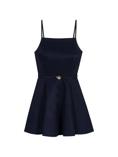 Maje Minikleid Mit Eckigem Ausschnitt In Blue