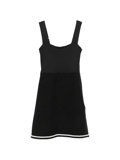 Maje Square-neck Sleeveless Maxi Dress In Black