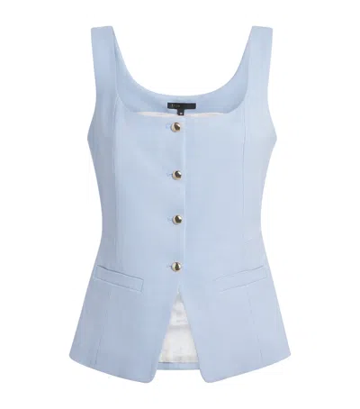 Maje Square-neck Waistcoat In Blue