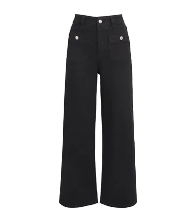 Maje Straight Jeans In Black