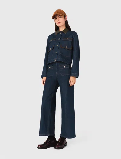 Maje Straight-leg Jeans In Blue