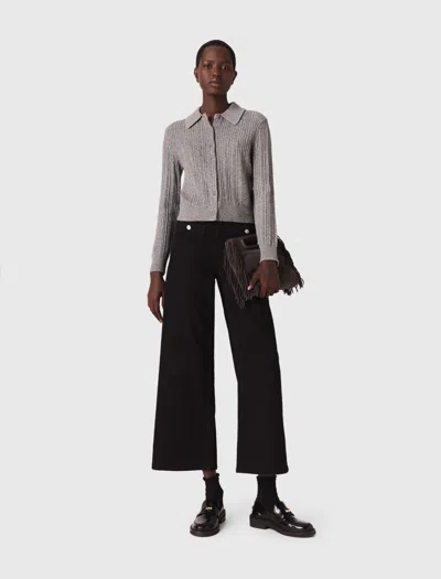 Maje Straight-leg Jeans With Patch Pockets In Black