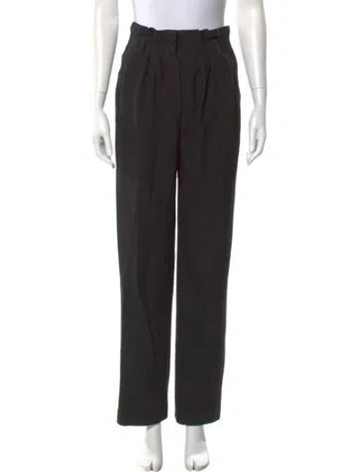 Pre-owned Maje Straight Leg Pants In Black