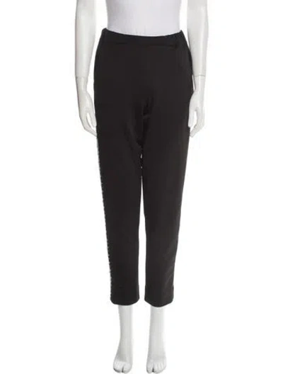 Pre-owned Maje Straight Leg Pants In Black