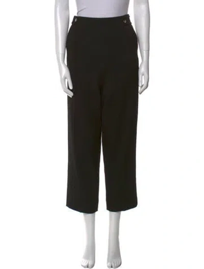 Pre-owned Maje Straight Leg Pants In Black