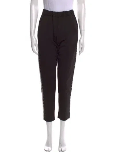Pre-owned Maje Straight Leg Pants In Black