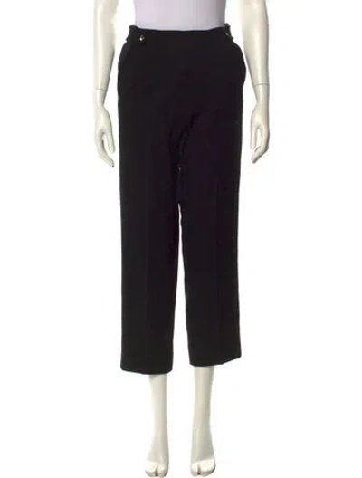 Pre-owned Maje Straight Leg Pants In Black