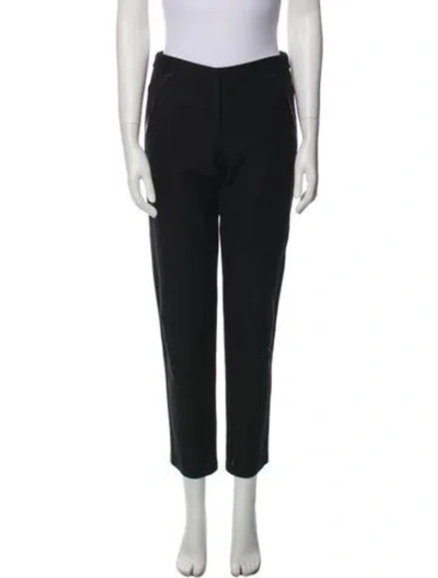 Pre-owned Maje Straight Leg Pants In Black