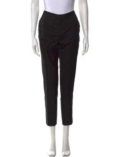 Pre-owned Maje Straight Leg Pants In Black