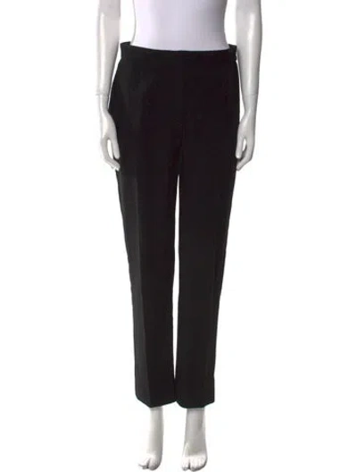 Pre-owned Maje Straight Leg Pants In Black
