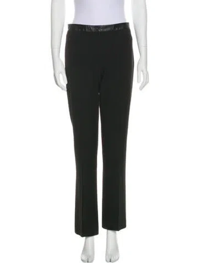 Pre-owned Maje Straight Leg Pants In Black