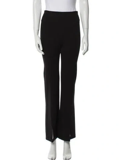 Pre-owned Maje Straight Leg Pants In Black