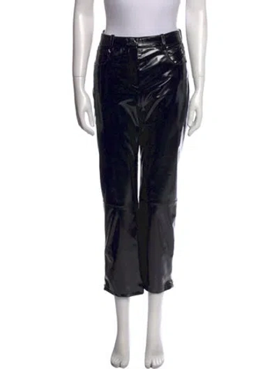 Pre-owned Maje Straight Leg Pants In Black