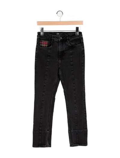 Pre-owned Maje Straight Leg Pants In Black