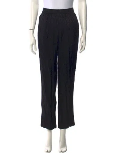 Pre-owned Maje Straight Leg Pants In Black