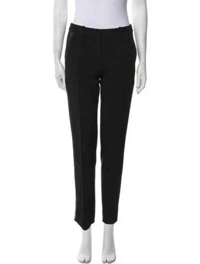 Pre-owned Maje Straight Leg Pants In Black